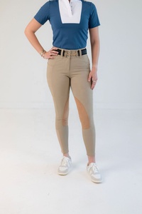 Pantalon d'équitation en velours pour femme, hiver, antidérapant, avec poches double face et taille haute élastique, respirant - Product Image 5