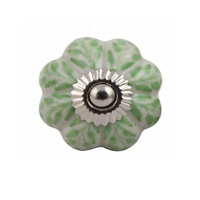 Boutons de tiroir de commode en céramique fleur de marguerite élégante armoire moderne tire placard armoire cuisine placard porte boutons inclus