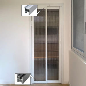 Puertas Corredizas y Abatibles Personalizadas con Riel de Aluminio para Sistema de Pared de Vidrio Interior para Baños - Product Image 1