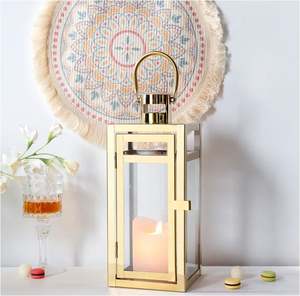 Classique En Acier Inoxydable Décoratif Lanterne Bougeoir En Plein Air Pour La Décoration De La Maison Hôtel Restaurant Bureau De Mariage En Gros - Product Image 5