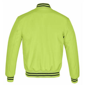 Chaqueta Varsity para Hombre, Color Sólido, Estilo Universitario, Cuerpo de Lana, Mangas en Contraste, Botones a Presión, Ropa Exterior Informal - Product Image 6