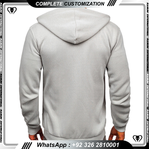 Meilleure qualité Sweats à capuche zippés Logo personnalisé Sweat à capuche unisexe à séchage rapide - Product Image 3