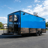 Remolque de Comida Personalizado, Totalmente Equipado, para BBQ, Café, Hot Dogs y Pizza, con Cocina, Camión de Comida Móvil para Calles Urbanas