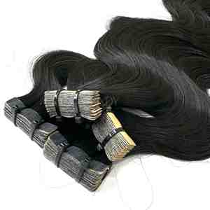 เทปในร่างกายเป็นลอนผมธรรมชาติสีธรรมชาติสำหรับต่อผมมนุษย์ชาวเวียดนาม - Product Image 5