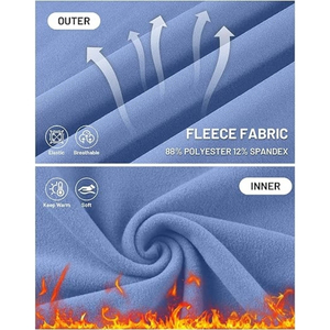 Hauts thermiques légers pour femmes, doublés en polaire, manches longues, imprimés, vêtements de sport pour la course à pied, le yoga, l'entraînement, l'hiver - Product Image 4