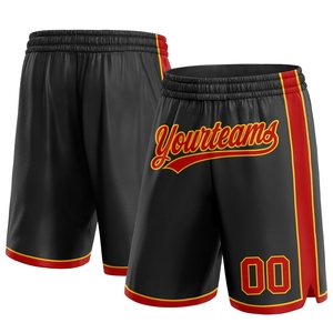 Industrie Direct Engro Sportswear Pantalones cortos de baloncesto Custom Black Red-Gold Pantalones cortos de baloncesto auténticos - Product Image 1