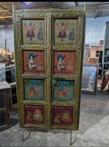 Gabinetes modernos de madera maciza para sala de estar con patas de metal, armarios de entrada y granja para decoración del hogar - Product Image 2