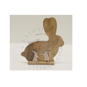 2023 Home Party Hanging Decor pour le Nouvel An et Noël Arbre martelé en aluminium en forme d'étoile avec base en bois Fabriqué en Inde - Product Image 6