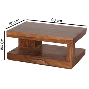 Mesa de Centro Extensible Moderna de Madera Maciza de Primera Calidad, Color Personalizado, Diseño Personalizable con Acabado en Nogal - Product Image 5