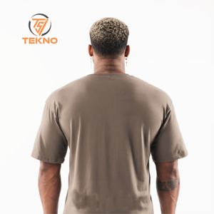 Camiseta Unisex de algodón de 220gsm de gran tamaño 100%, ropa de calle ligera transpirable suave, Camisetas largas de peso pesado en blanco, parte delantera para hombres - Product Image 4