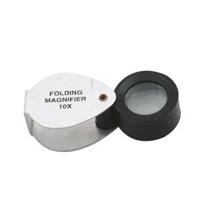 Lupa Triplete de Joyero de 18 mm, 10x, Plegable, de Bolsillo, de Latón con Empuñadura de Goma, Herramienta de Joyería Premium - Product Image 5