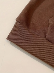 Sudadera con capucha de lana forrada transpirable de manga larga de gran tamaño para mujer, Jersey informal cómodo de talla grande de poliéster/algodón, otoño 2025 - Product Image 3