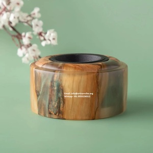Quemador Bakhoor de resina epoxi Mubkhar de lujo hecho a mano, difusor de incienso y aromaterapia de madera para uso aromático - Product Image 2