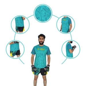 Blaze Fight Wear Wholesale OEM Printed Compression Shirt & <b>Shorts</b> MMA LOGO Custom Rash Guards Custom Printed 2 Piece Set - Product Image 1