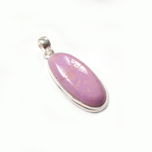 Oval Cabochon Phosphosiderite Gemstone Pendant 925 Sterling Silver | Handmade Silver Jewelry Wholesale - Product Image 1