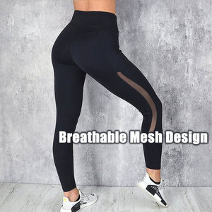 OEM Customized <b>High</b> Quality Women's Yoga Pants <b>High</b> <b>Waist</b> Elastic <b>Waist</b> <b>Tummy</b> <b>Control</b> Non-See-Through Breathable Quick Dry - Product Image 4