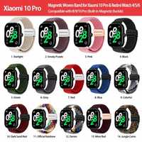 Bracelet de montre en nylon tissé magnétique, bracelet intelligent pour Xiaomi Smart Band 9 10 Pro Redmi Watch 4 5 6
