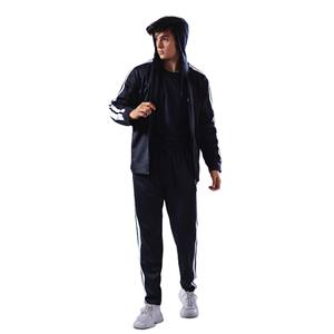 ชุดวอร์มมีฮู้ด + กางเกงวอร์มมีซิปสำหรับฤดูใบไม้ร่วงและฤดูหนาวชุดออกกำลังกายกลางแจ้งวิ่งจ๊อกกิ้งลำลองแฟชั่นมีโลโก้พิมพ์ลาย - Product Image 1