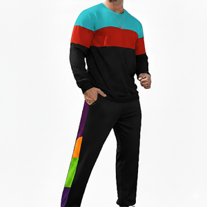 Ensemble survêtement délavé unisexe streetwear avec sweat-shirt et pantalon – Vente en gros, logo personnalisé disponible - Product Image 3