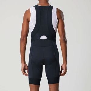 Cuissard de cyclisme ajusté pour homme, noir et blanc, séchage rapide, en Spandex et Nylon, longueur courte, vêtement de sport pour adulte - Product Image 2