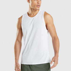 Camiseta sin mangas de gimnasio de secado rápido transpirable ligera personalizable para hombres camiseta de entrenamiento físico en tejido de punto - Product Image 1