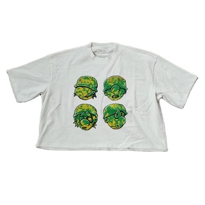 เสื้อยืดผู้ชาย ผ้าฝ้าย 100% คุณภาพสูง สไตล์โอเวอร์ไซส์ สตรีทแวร์ 280GSM ลายกราฟิกประดับเพชร - Product Image 1