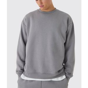 Suéter para hombre, sudadera ajustada, informal, deportiva, personalizada, OEM, costilla, dobladillo, prenda teñida, tejido de punto de poliéster y algodón de BD - Product Image 5