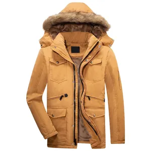 New Winter Men Thicken Warm Hooded Parka Coat Fleece Men's Jackets Outerwear Overcoats Thick Warm
