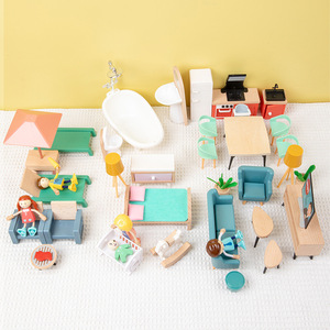 Mini 40 pz Set di mobili in plastica e decorazione per la <span class=keywords><strong>casa</strong></span> delle bambole giocattolo fai da te per piccoli accessori per il gioco finto - Product Image 3