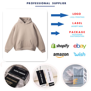 Nuevas Sudaderas con Capucha y Cuello Redondo para Hombre, 100% Algodón, Gruesas, de Felpa, Pesadas, Extra Grandes, con Logotipo Personalizado - Product Image 4