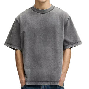 Camiseta con lavado ácido Vintage para hombre superventas 100% algodón personalizado DTG estampado Boxy Fit 300 gramos Camiseta de punto pesado - Product Image 5