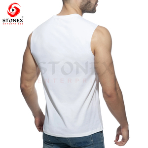 OEM Men's Cotton Tank Top Quick Dry Gym Fitness <b>Singlet</b> Workout Muscle Bodybuilding Top Custom Print Stringer Workout <b>Running</b> - Product Image 6