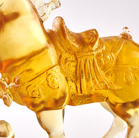 Ornement de cheval Tang en cristal moderne, fait à la main, durable, pour la prospérité, la richesse, la fortune, cadeau d'affaires, décoration de vacances, salon
