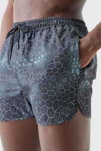 Shorts de Baño Personalizados OEM 2026 con Estampado de Diamantes en Toda la Superficie, Sublimados, 100% Poliéster, Casuales, Antiarrugas, de Secado Rápido - Product Image 6