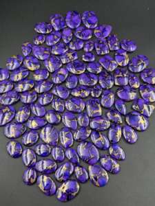 Cabujón de Turquesa Kingman Suelta de Alta Calidad AAA+, Tamaño Personalizado, Gema Natural de Cobre Púrpura, Accesorios de Joyería DIY - Product Image 3