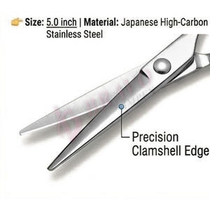 Ciseaux à cheveux de style japonais, ciseaux à cheveux avec manche fin et léger, design professionnel pour barbier et salon - Product Image 2