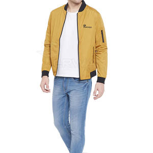 Best Selling Men's High Street Style Bomber Jacket Custom Made with <b>Long</b> Sleeves Stand Collar Breathable <b>Canvas</b> for Winter - Product Image 4