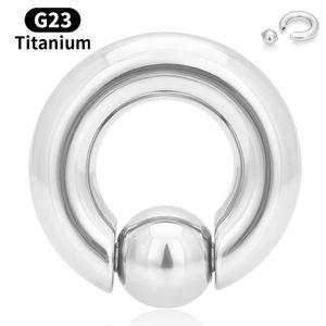 ASTM F136 Titan xuyên BCR cơ thể đo lớn Captive hạt vòng PA Vòng hành động mùa xuân xuyên vách ngăn Hoop Tai Thùy Vòng - Product Image 1