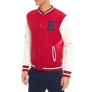 Custom Lightweight Men's Varsity Jacket with Stand Collar Reasonable Prices Front Logo Private Label Winter Coat for Sale - Product Image 3