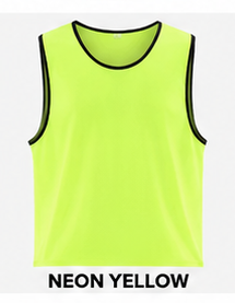 Maillot d'entraînement de football jaune fluo sans manches, gilet de pratique respirant à séchage rapide, logo personnalisé pour adultes - Product Image 1