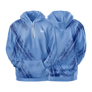 เสื้อฮู้ดดี้ผู้ชายแบบถักไหมพรมทรงโอเวอร์ไซส์ รุ่น W4G พิมพ์ลายส่วนตัว สำหรับฤดูหนาว ระบายอากาศได้ดี ผลิตจากผ้าโพลีเอสเตอร์ผสมคอตตอน แห้งเร็ว - Product Image 3