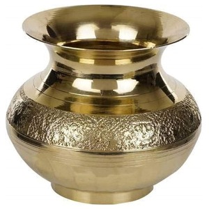 Lota de Latón Puro Vintage de Alta Calidad con Grabado y Acabado Pulido para Uso en la Cocina, Artículo de Cocina Árabe Antiguo Lutiya - Product Image 3