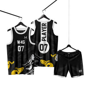 Ensemble d'uniformes de basket-ball personnalisés pour hommes XS col en O 100% polyester évacuation de l'humidité séchage rapide respirant sans manches de haute qualité - Product Image 6