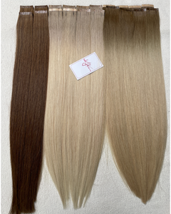 Extensions de cheveux invisibles sans couture en ruban adhésif, 100% cheveux humains vierges Remy, texture lisse, couleur noire naturelle pour toutes les teintures - Product Image 6