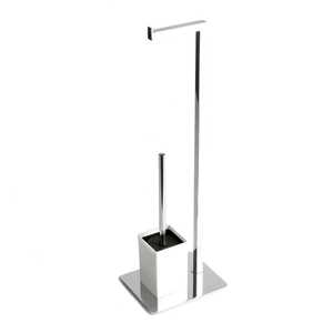 Soporte Cromado para Escobilla de Baño y Lámpara de Pie, Accesorios para Baño - Product Image 1
