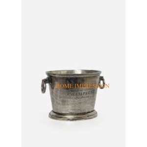 Artículos de mesa de Metal de la mejor calidad, cubo de hielo de vino clásico hecho a mano para fiestas de interior, cubo de hielo plateado mate de acero inoxidable estándar - Product Image 4