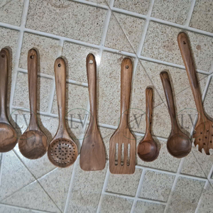 Fabricación de fábrica Cucharas de madera de teca natural para cocinar Juego de utensilios de madera Venta al por mayor Buen PRECIO DE Vietnam - Product Image 3