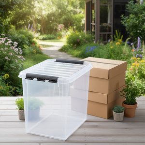 ORTHEX Classic 52 SmartStore Box PP Plastic <b>Storage</b> Bin & <b>Container</b> 20-35L Capacity <b>Stackable</b> Transparent - Product Image 3