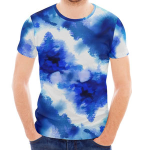 Manufacturer Wholesale 2024 <b>Tie</b> <b>Dye</b> Pattern Crewneck Slim Men's T-<b>Shirt</b> Custom Sublimation Short Sleeve Running Top Knitted - Product Image 4