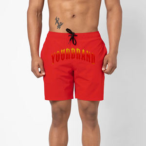 New Design Men's Casual Elastic Waist Breathable Antiwrinkle Polyester/<b>nylon</b> <b>Shorts</b> Quarter Length Side Pockets - Product Image 1